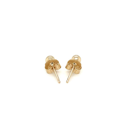 14k Yellow Gold Polished Round Stud Earrings Bids.com
