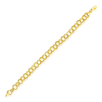 8.0 mm 14k Yellow Gold Lite Charm Bracelet Bids.com