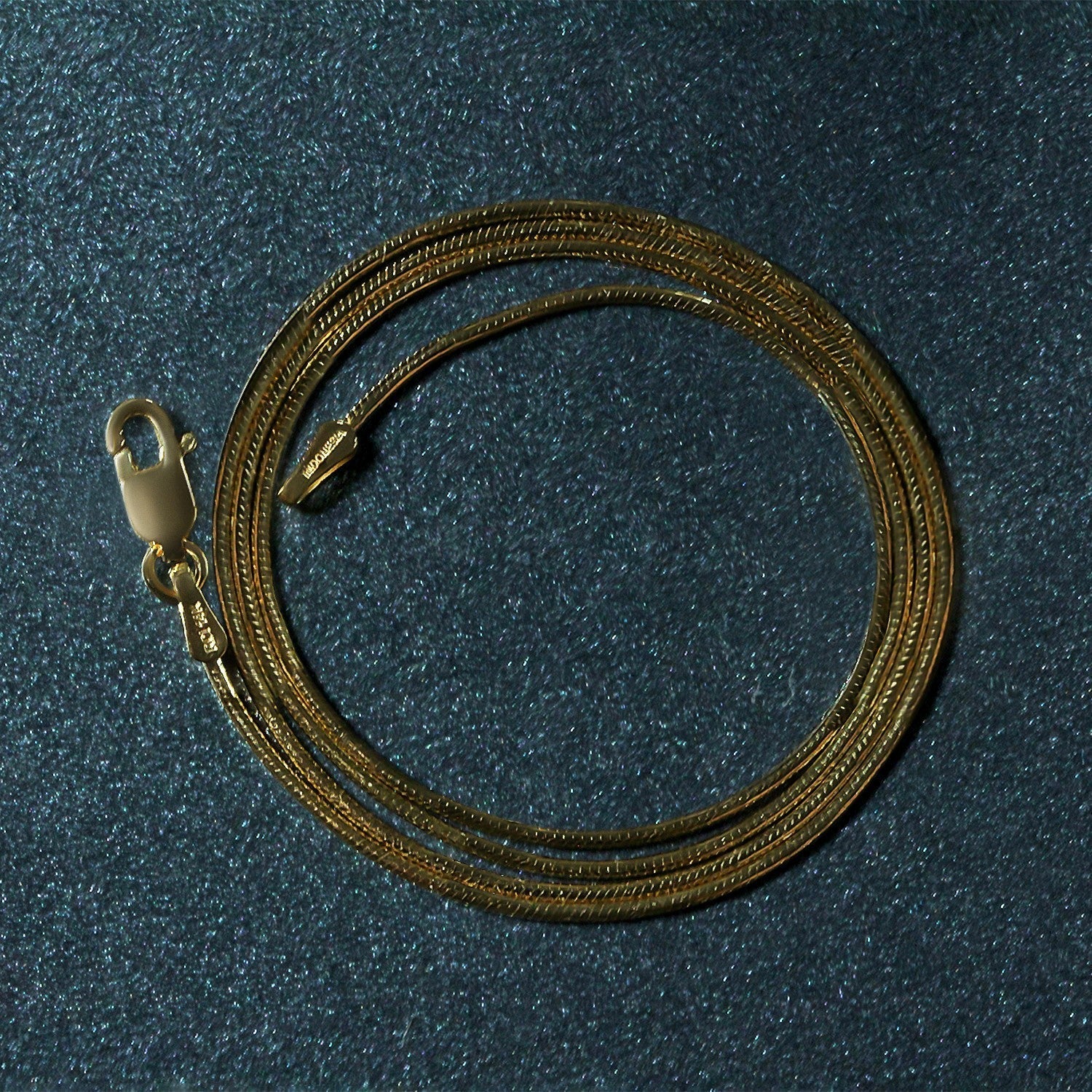 14k Yellow Gold Round Snake Chain 0.9mm Bids.com