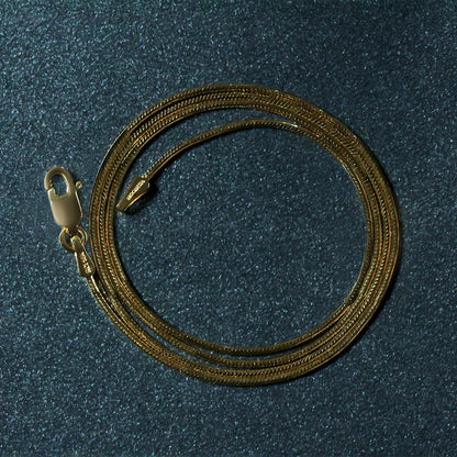 14k Yellow Gold Round Snake Chain 0.9mm Bids.com