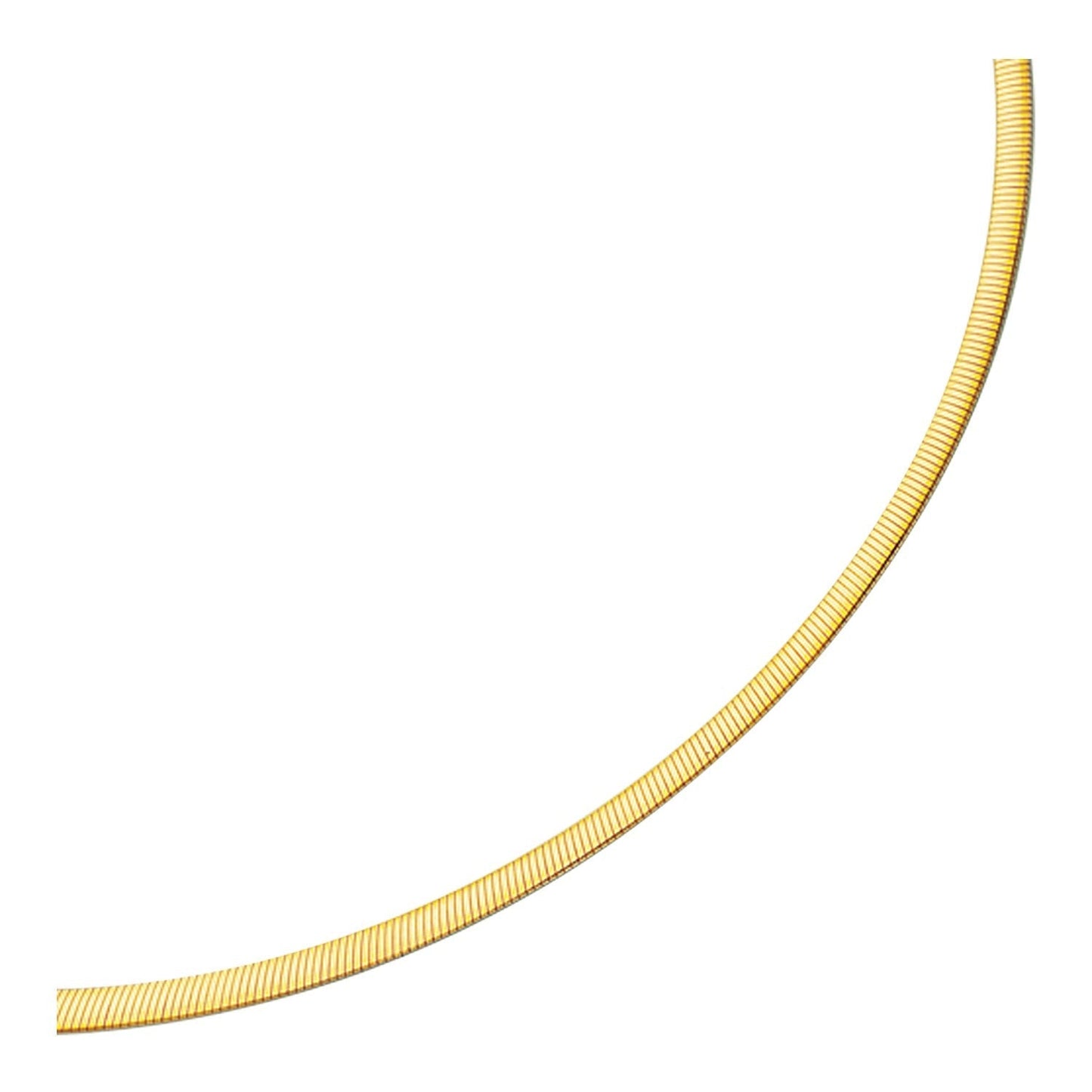 4.0mm 14k Two Tone Gold Reversible Omega Necklace Bids.com