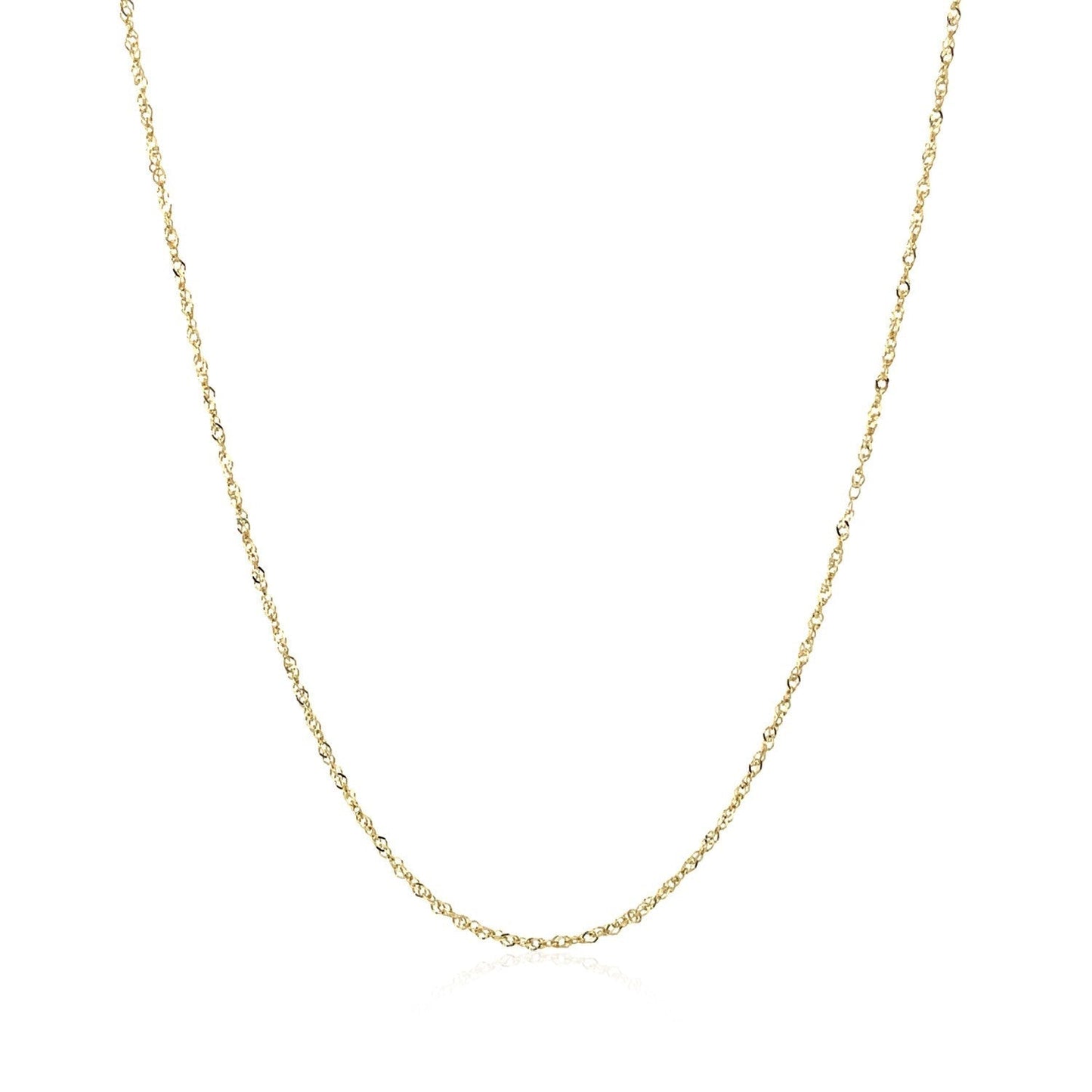 14k Yellow Gold Singapore Chain 0.8mm Bids.com