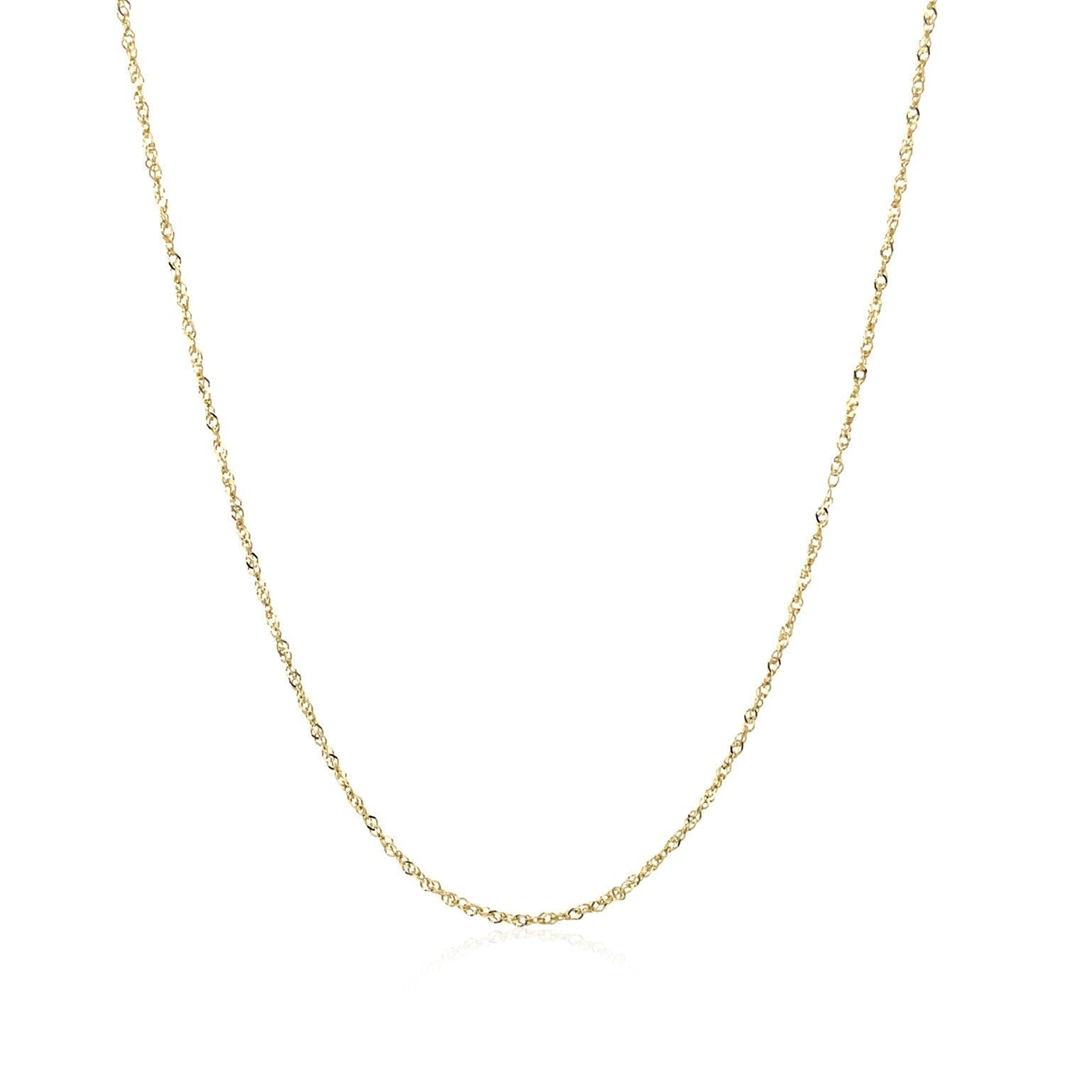 14k Yellow Gold Singapore Chain 0.8mm Bids.com
