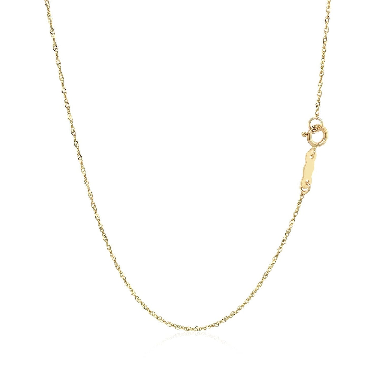 14k Yellow Gold Singapore Chain 0.8mm Bids.com