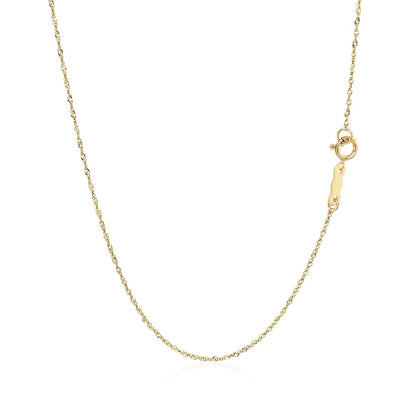 14k Yellow Gold Singapore Chain 0.8mm Bids.com
