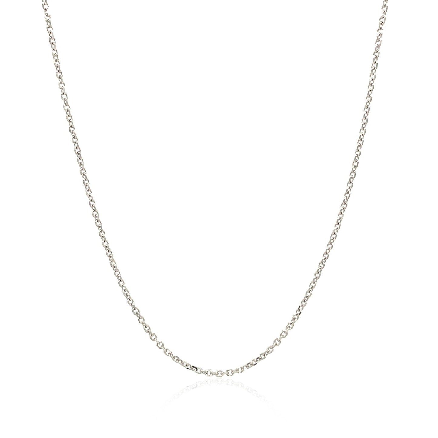 10k White Gold Cable Chain 1.1mm Bids.com