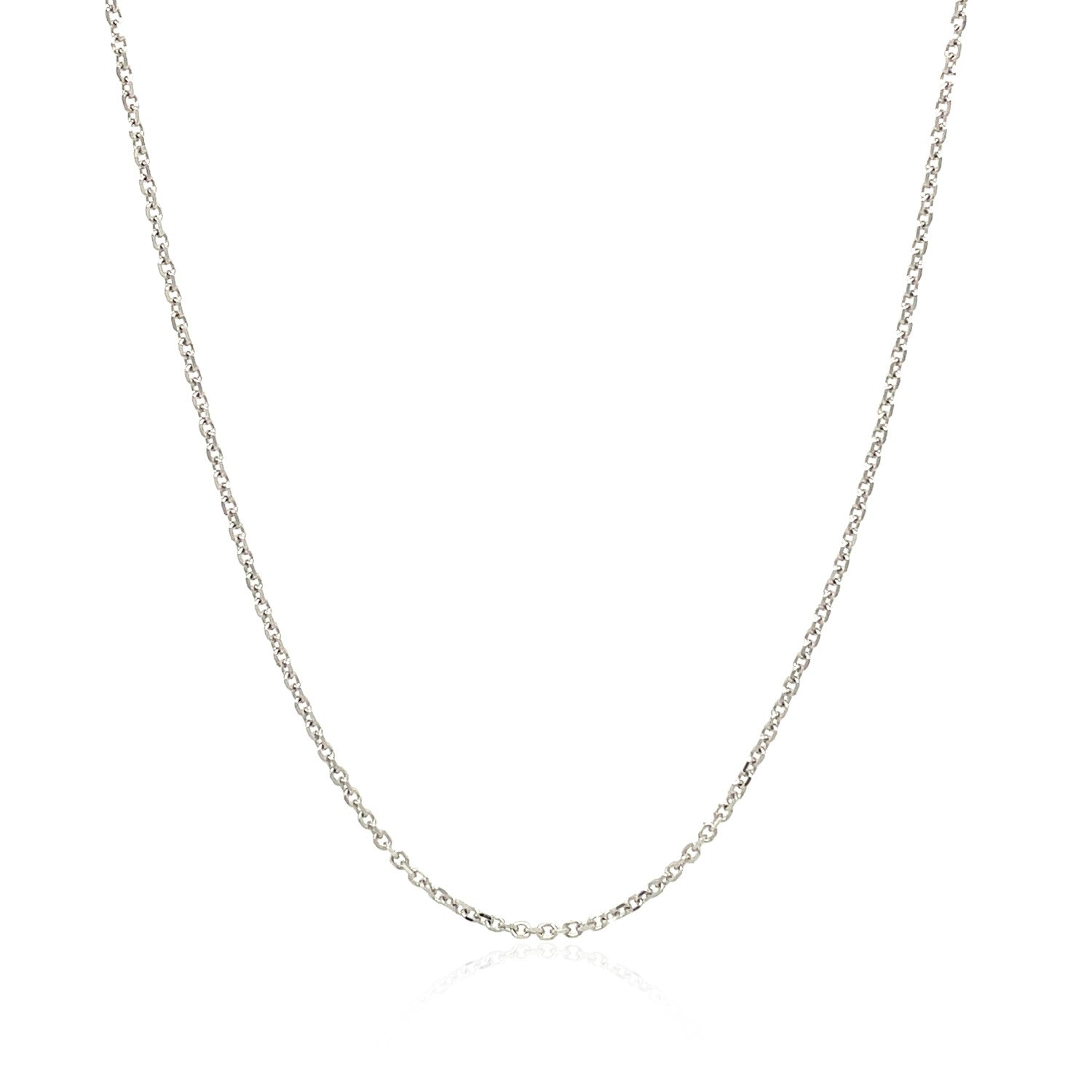 10k White Gold Cable Chain 1.1mm Bids.com