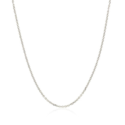 10k White Gold Cable Chain 1.1mm Bids.com