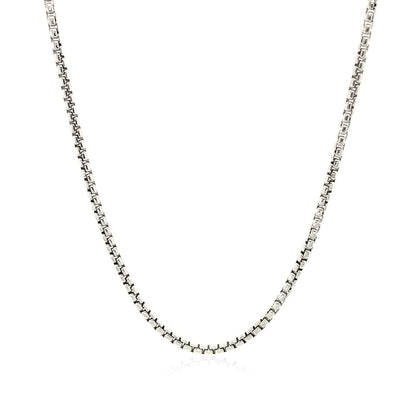 14k White Gold Round Box Chain 1.7mm Bids.com