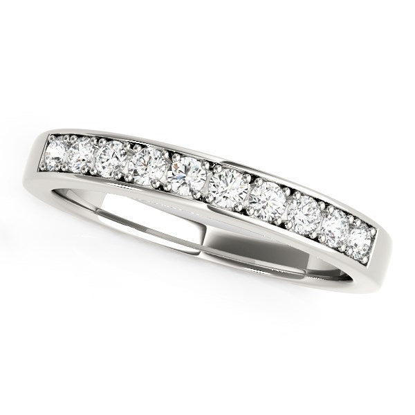 14k White Gold Classic Diamond Wedding Band (1/4 cttw) Bids.com