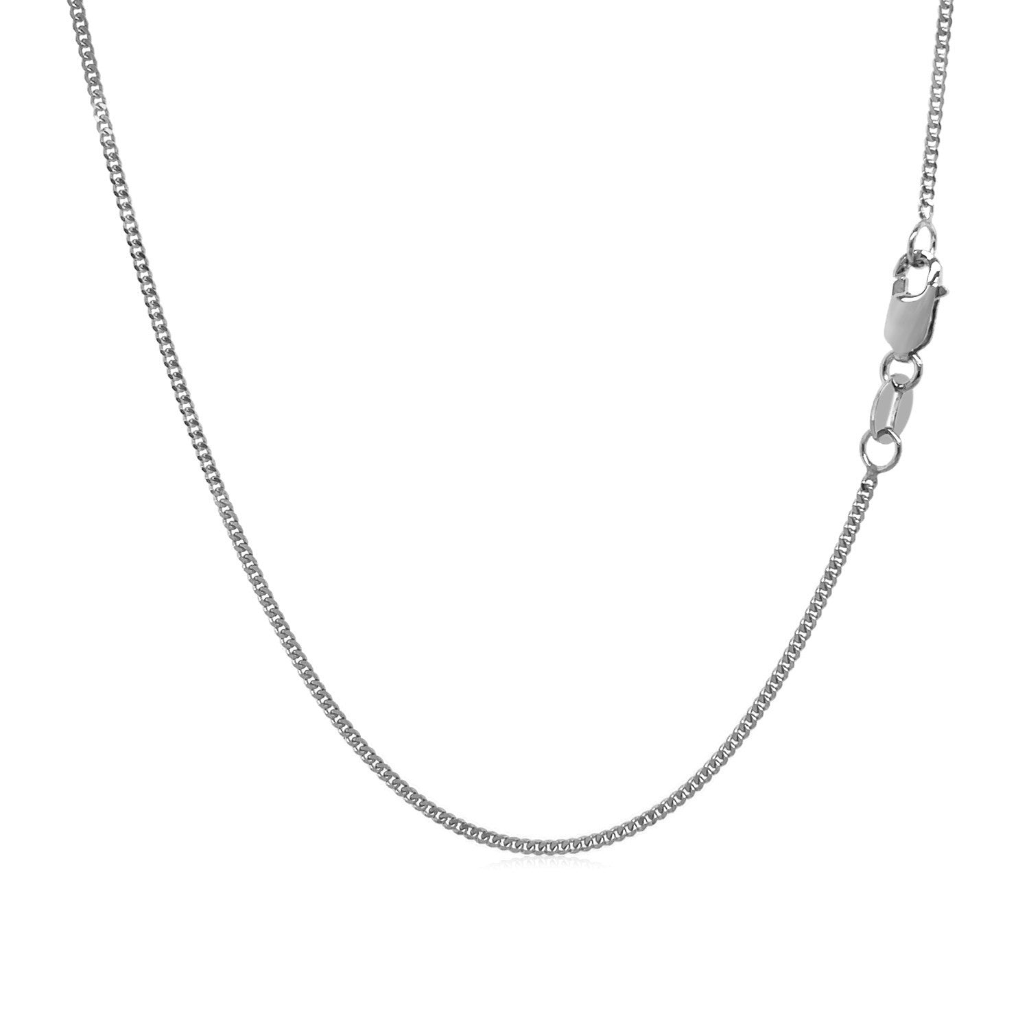 10k White Gold Gourmette Chain 1.0mm Bids.com