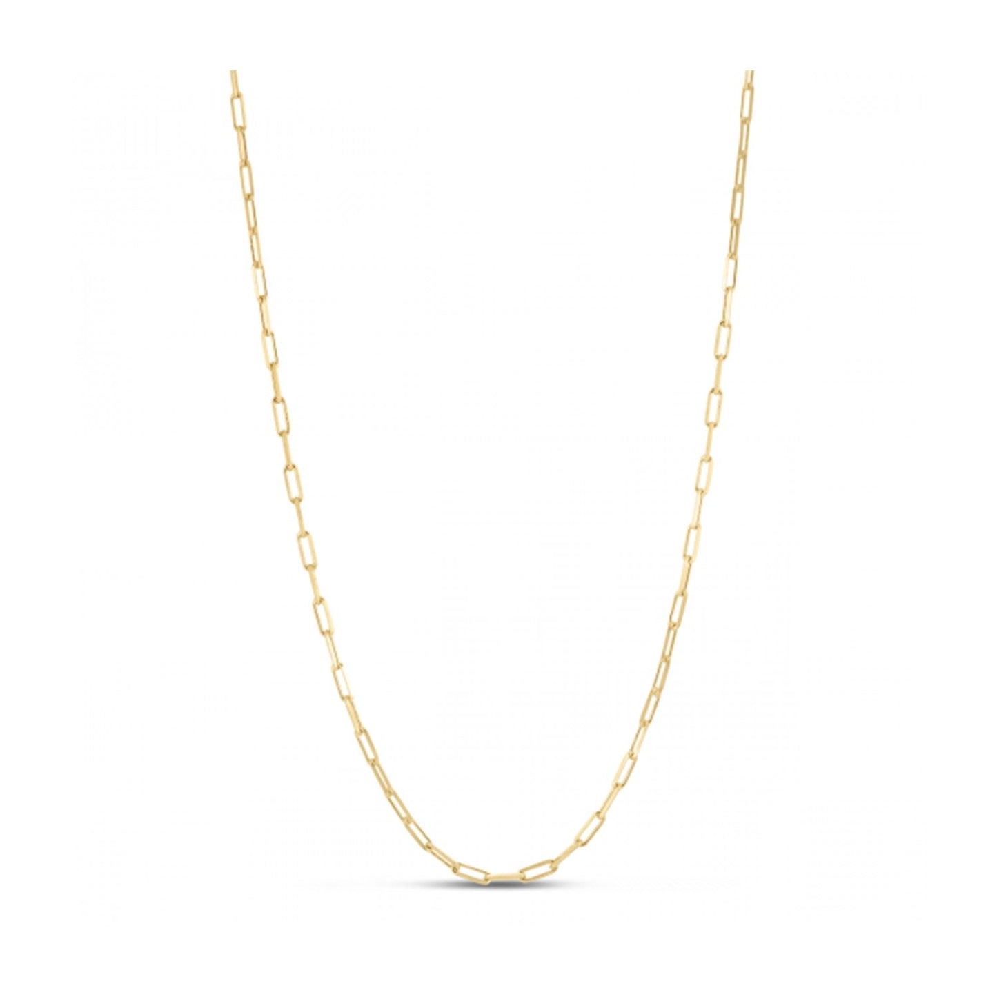Sterling Silver Gold Plated Paperclip Chain (2.50 mm) Bids.com