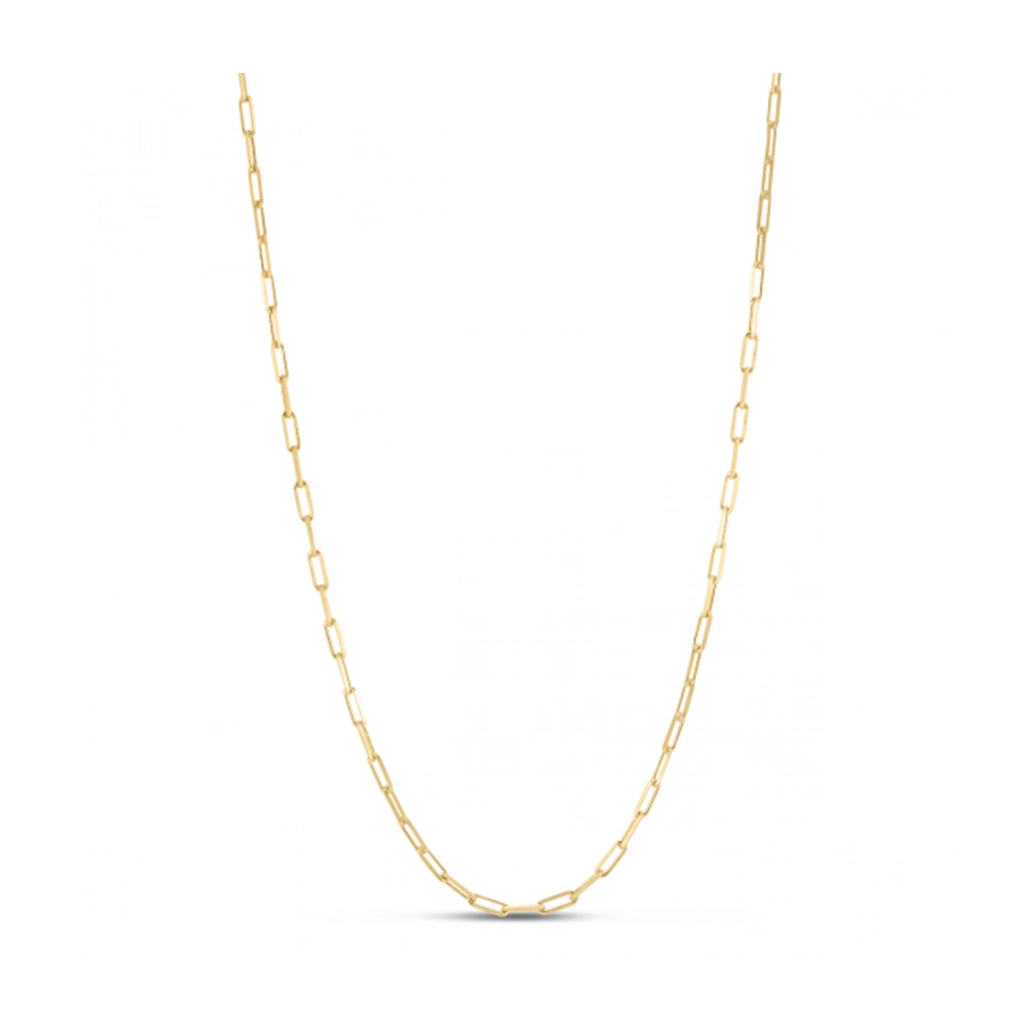 Sterling Silver Gold Plated Paperclip Chain (2.50 mm) Bids.com