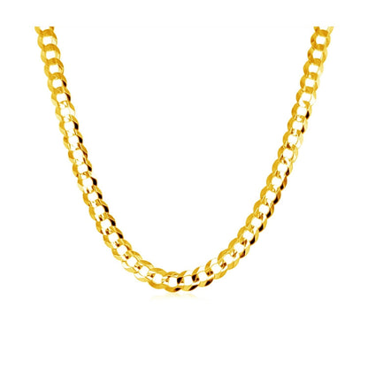 3.6mm 14k Yellow Gold Solid Curb Chain Bids.com