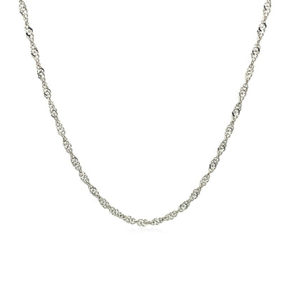 10k White Gold Singapore Chain 1.5mm Bids.com