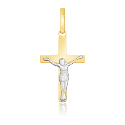 14k Two Tone Gold Crucifix Motif Pendant Bids.com