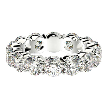 Round Cut Lab Grown Diamond Eternity Ring in 14k White Gold (6 cttw FG/VS2) Bids.com