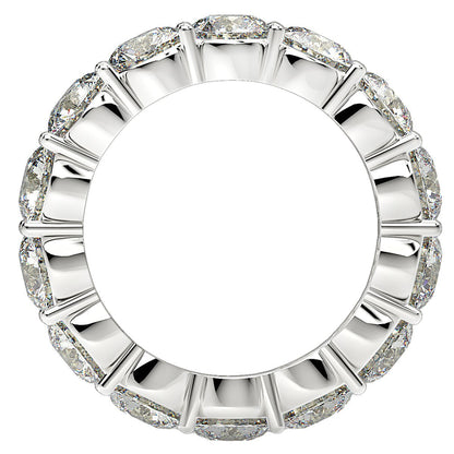 Round Cut Lab Grown Diamond Eternity Ring in 14k White Gold (6 cttw FG/VS2) Bids.com