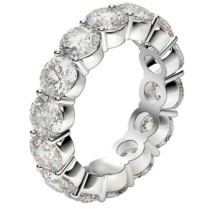 Round Cut Lab Grown Diamond Eternity Ring in 14k White Gold (6 cttw FG/VS2) Bids.com