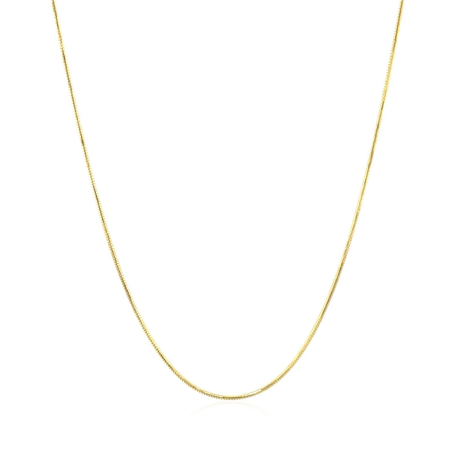 14k Yellow Gold Round Snake Chain 0.7mm Bids.com