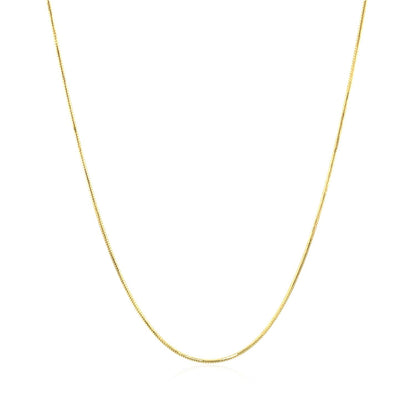 14k Yellow Gold Round Snake Chain 0.7mm Bids.com