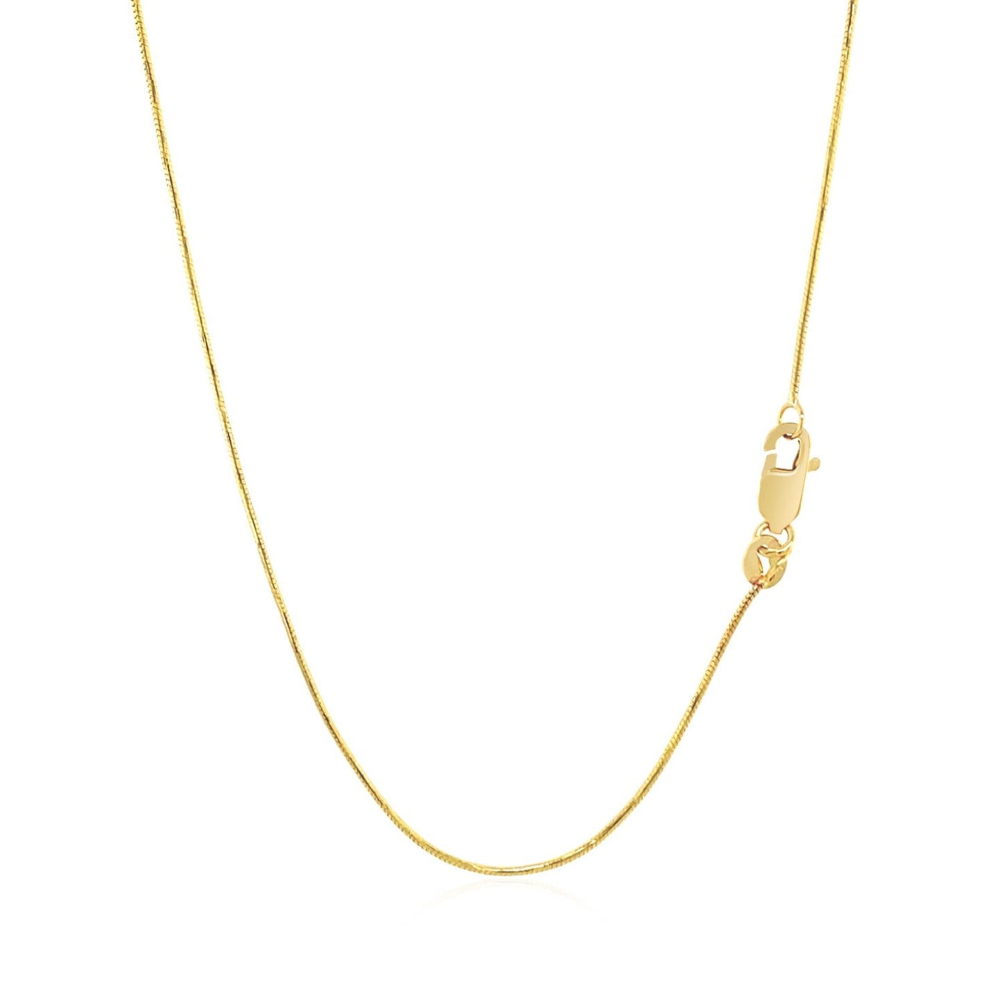 14k Yellow Gold Round Snake Chain 0.7mm Bids.com