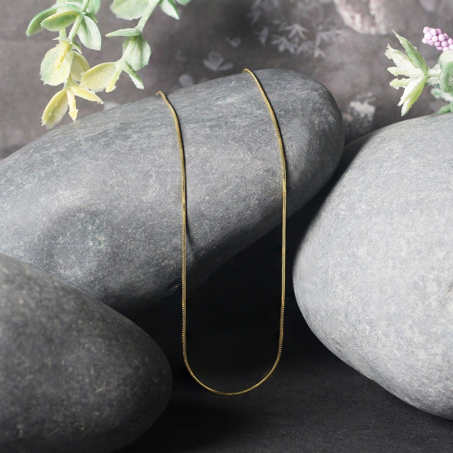 14k Yellow Gold Round Snake Chain 0.7mm Bids.com