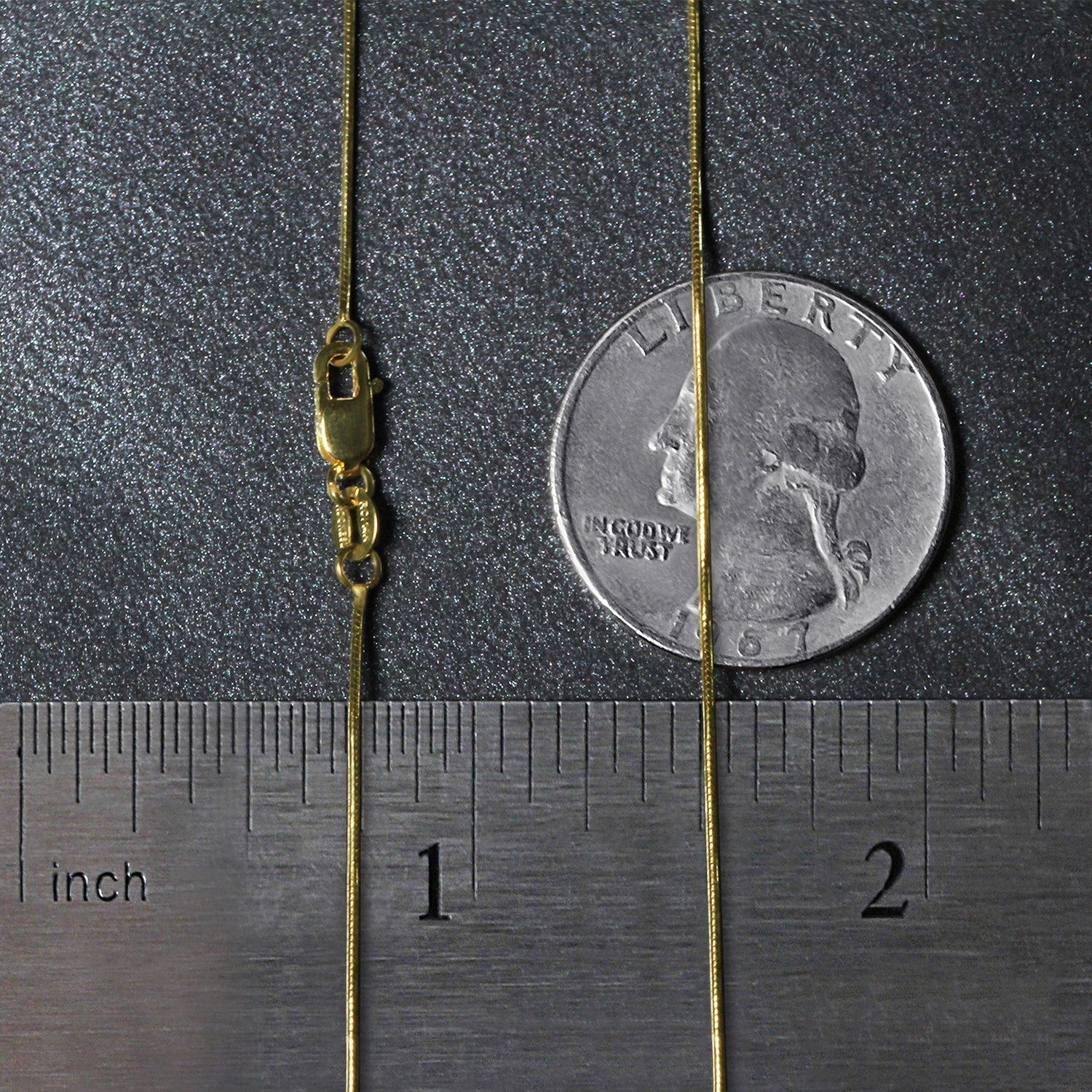 14k Yellow Gold Round Snake Chain 0.7mm Bids.com