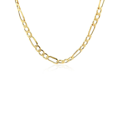 4.6mm 10k Yellow Gold Lite Figaro Chain Bids.com