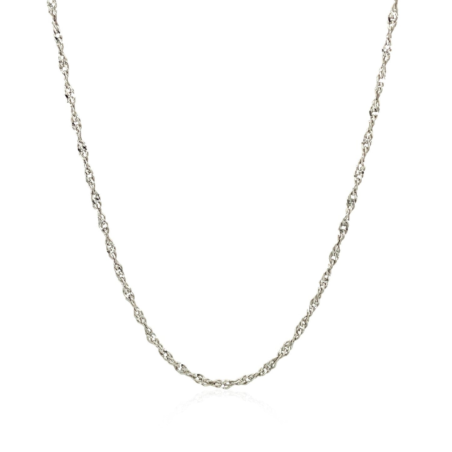 Sterling Silver 1.6mm Singapore Style Chain Bids.com