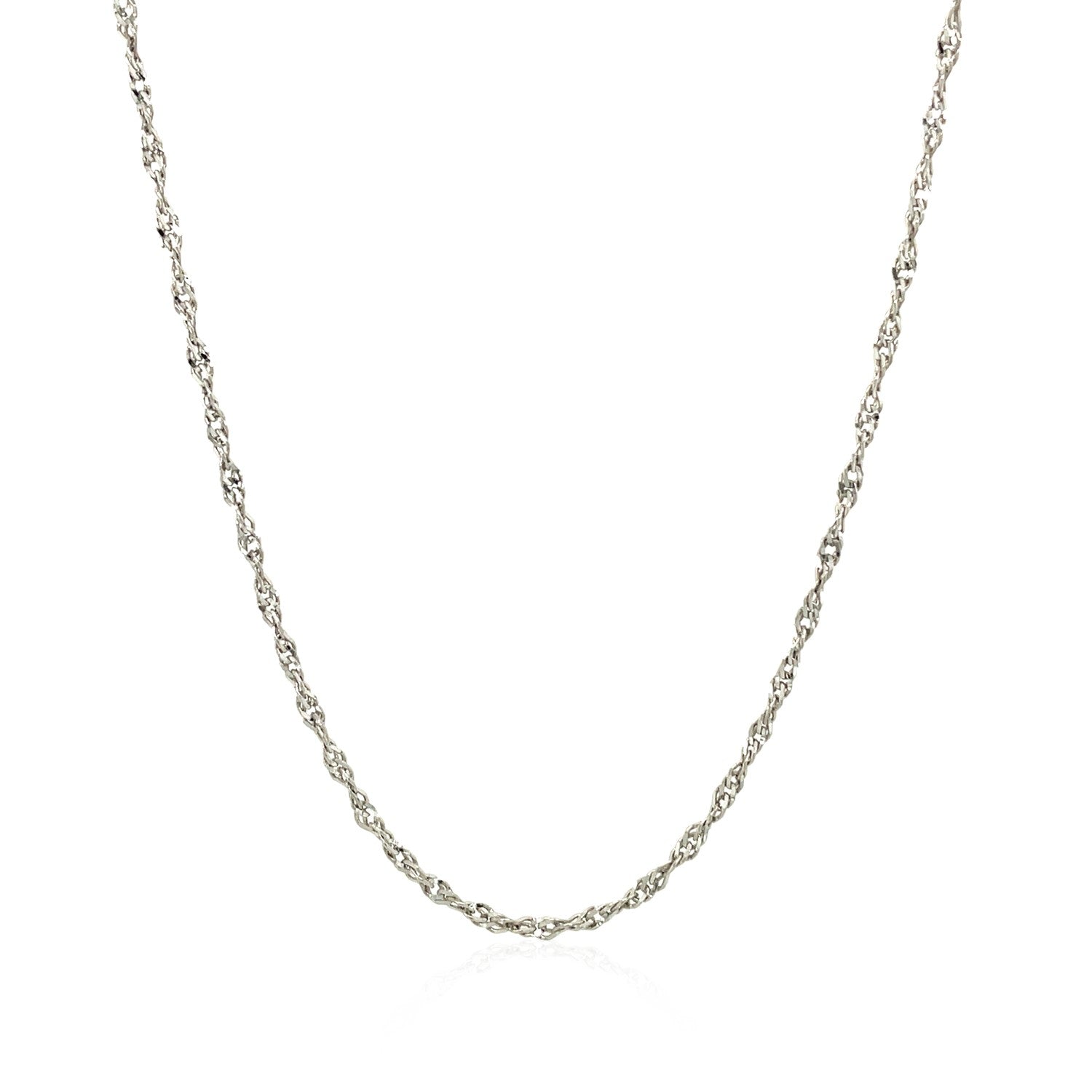Sterling Silver 1.6mm Singapore Style Chain Bids.com