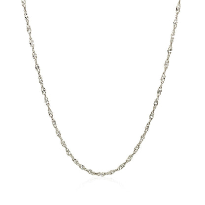 Sterling Silver 1.6mm Singapore Style Chain Bids.com