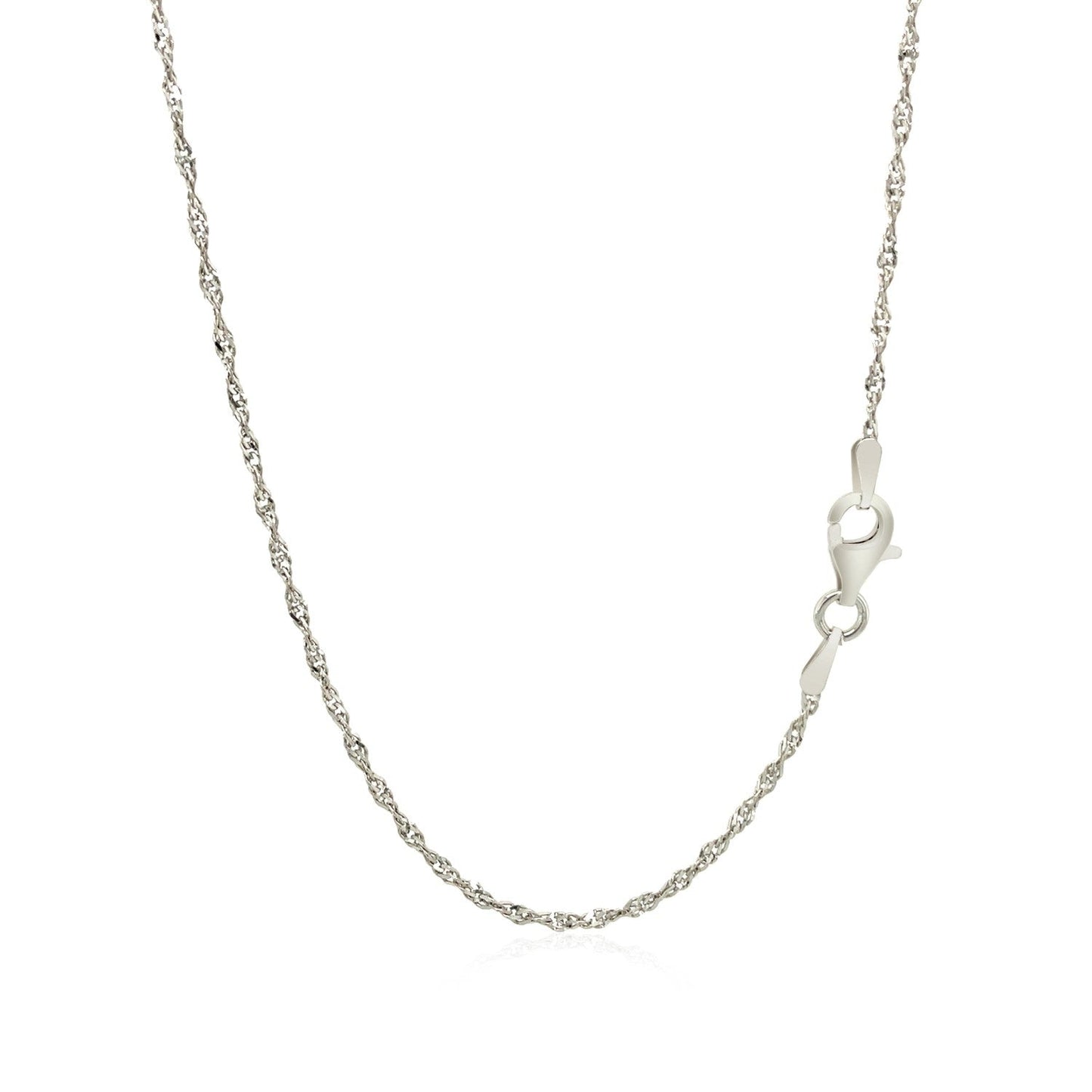Sterling Silver 1.6mm Singapore Style Chain Bids.com