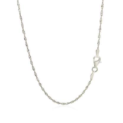 Sterling Silver 1.6mm Singapore Style Chain Bids.com
