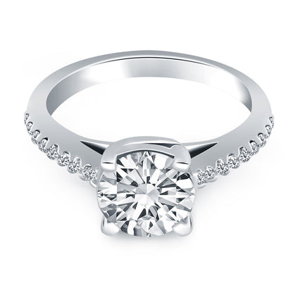 14k White Gold Trellis Diamond Engagement Ring Bids.com