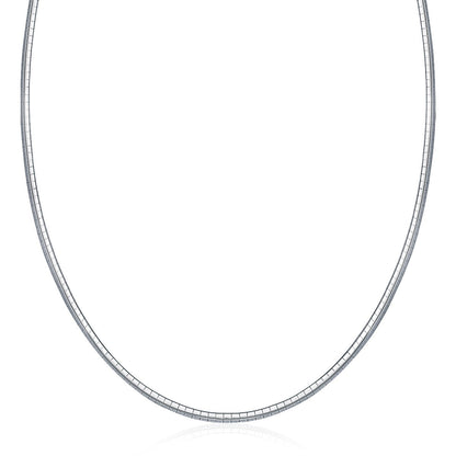 Sterling Silver Classic Omega Chain Necklace (3.0mm) Bids.com