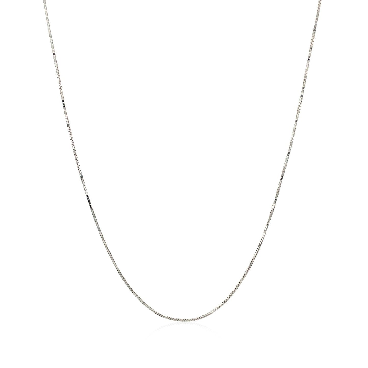 14k White Gold Classic Box Chain 0.45mm Bids.com