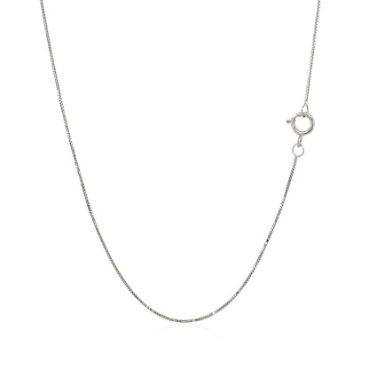 14k White Gold Classic Box Chain 0.45mm Bids.com