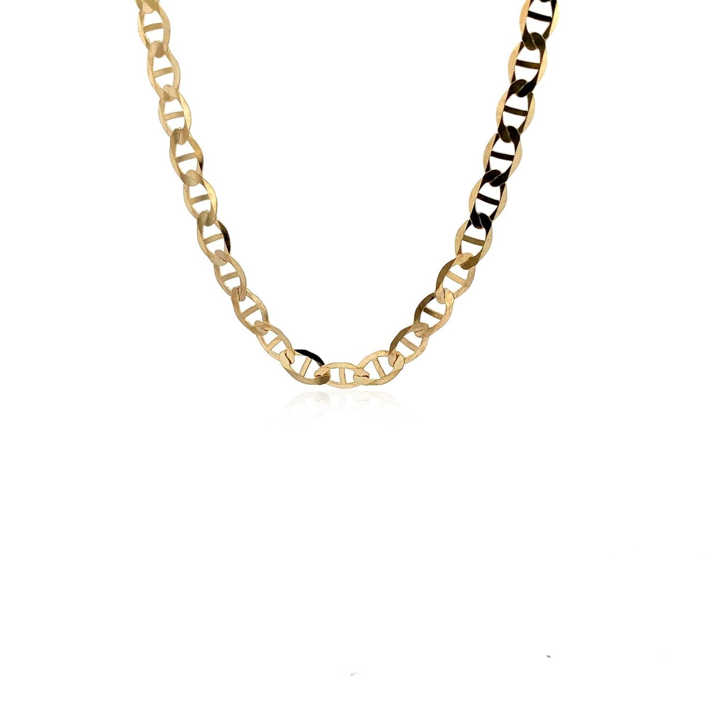 5.5mm 10k Yellow Gold Mariner Link Chain Bids.com