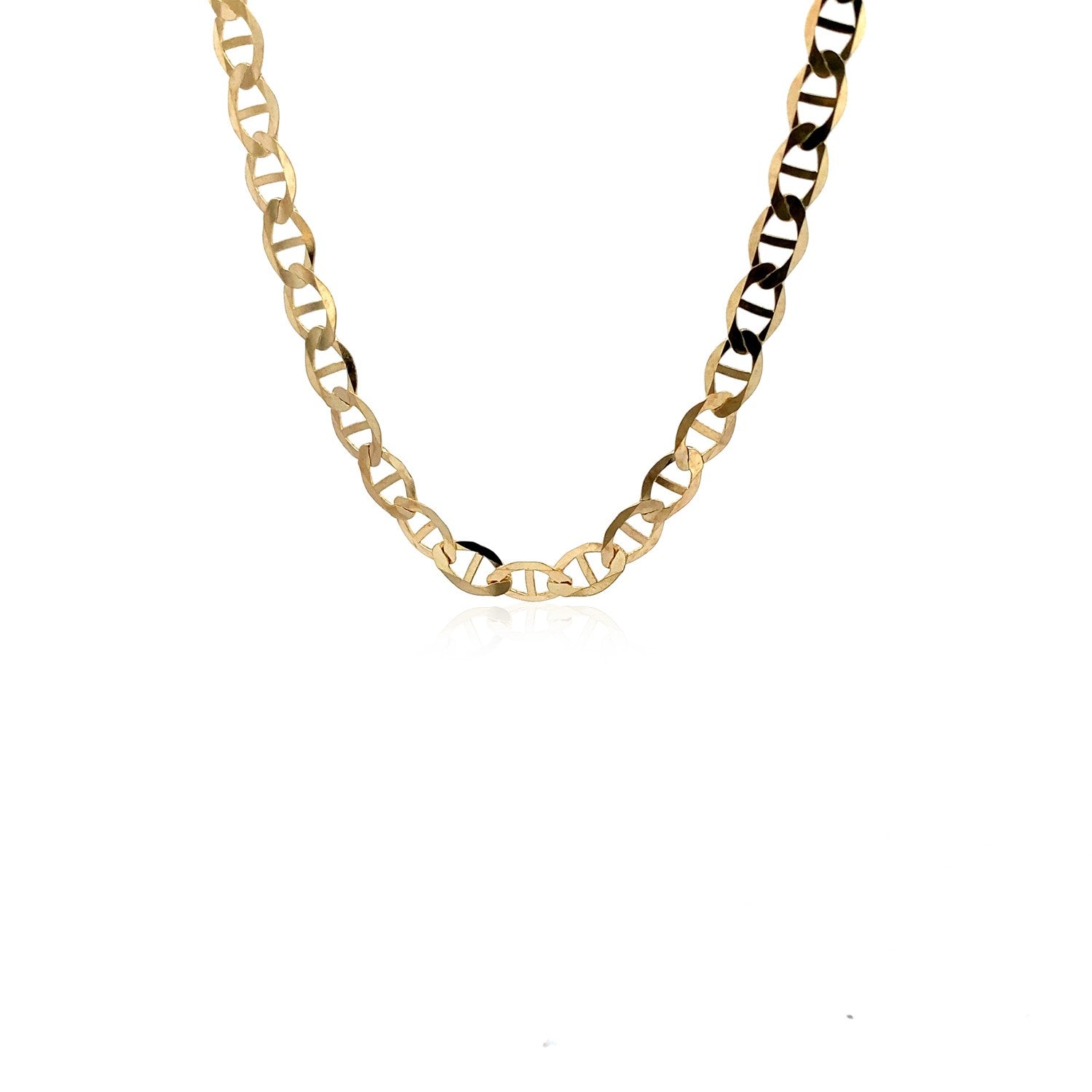 5.5mm 10k Yellow Gold Mariner Link Chain Bids.com