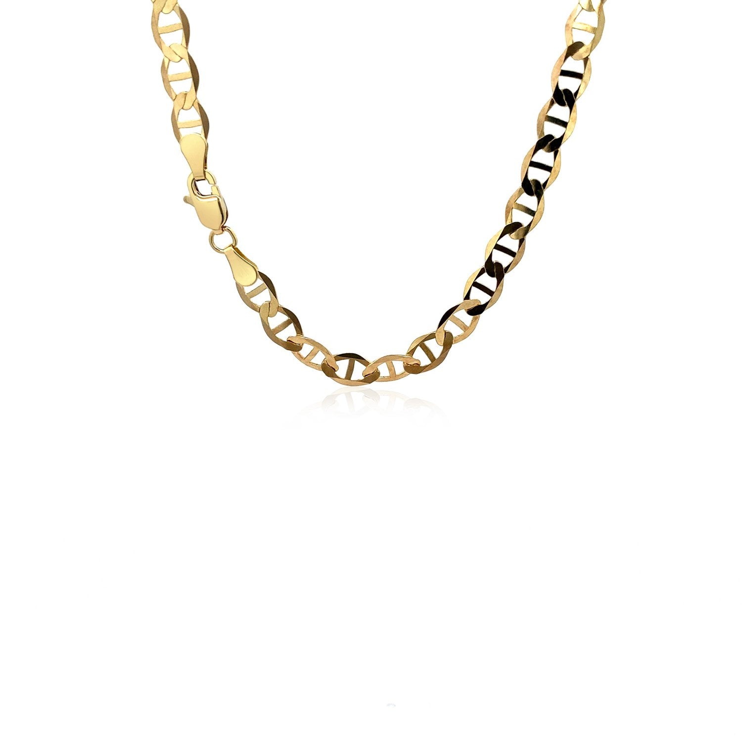 5.5mm 10k Yellow Gold Mariner Link Chain Bids.com
