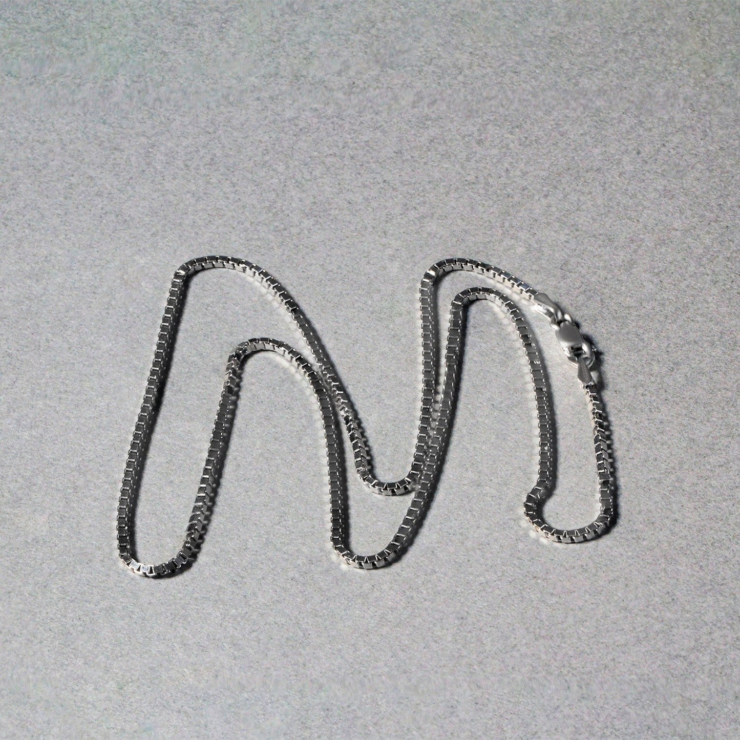14k White Gold Classic Box Chain 1.4mm Bids.com