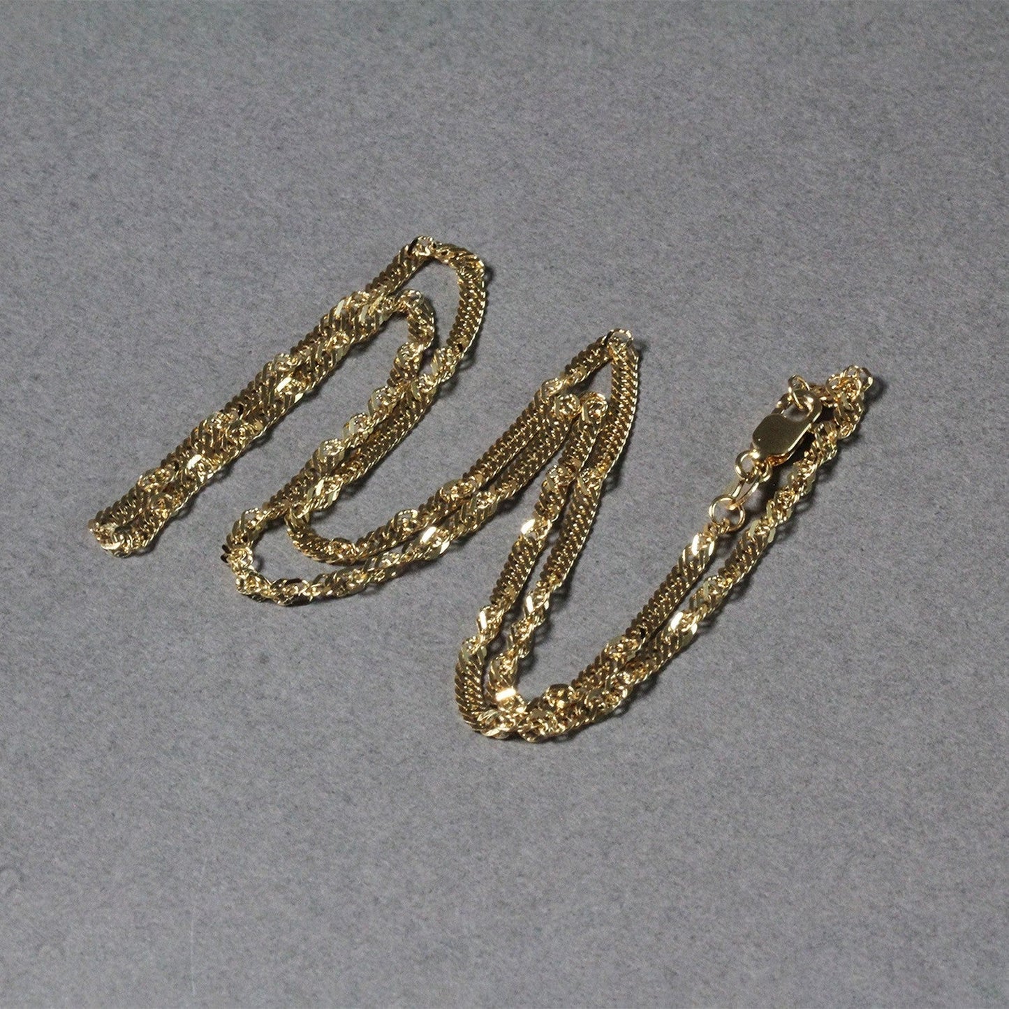 2.1mm 14k Yellow Gold Singapore Chain Bids.com