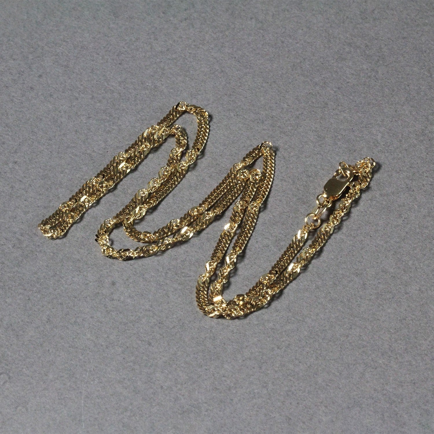 2.1mm 14k Yellow Gold Singapore Chain Bids.com