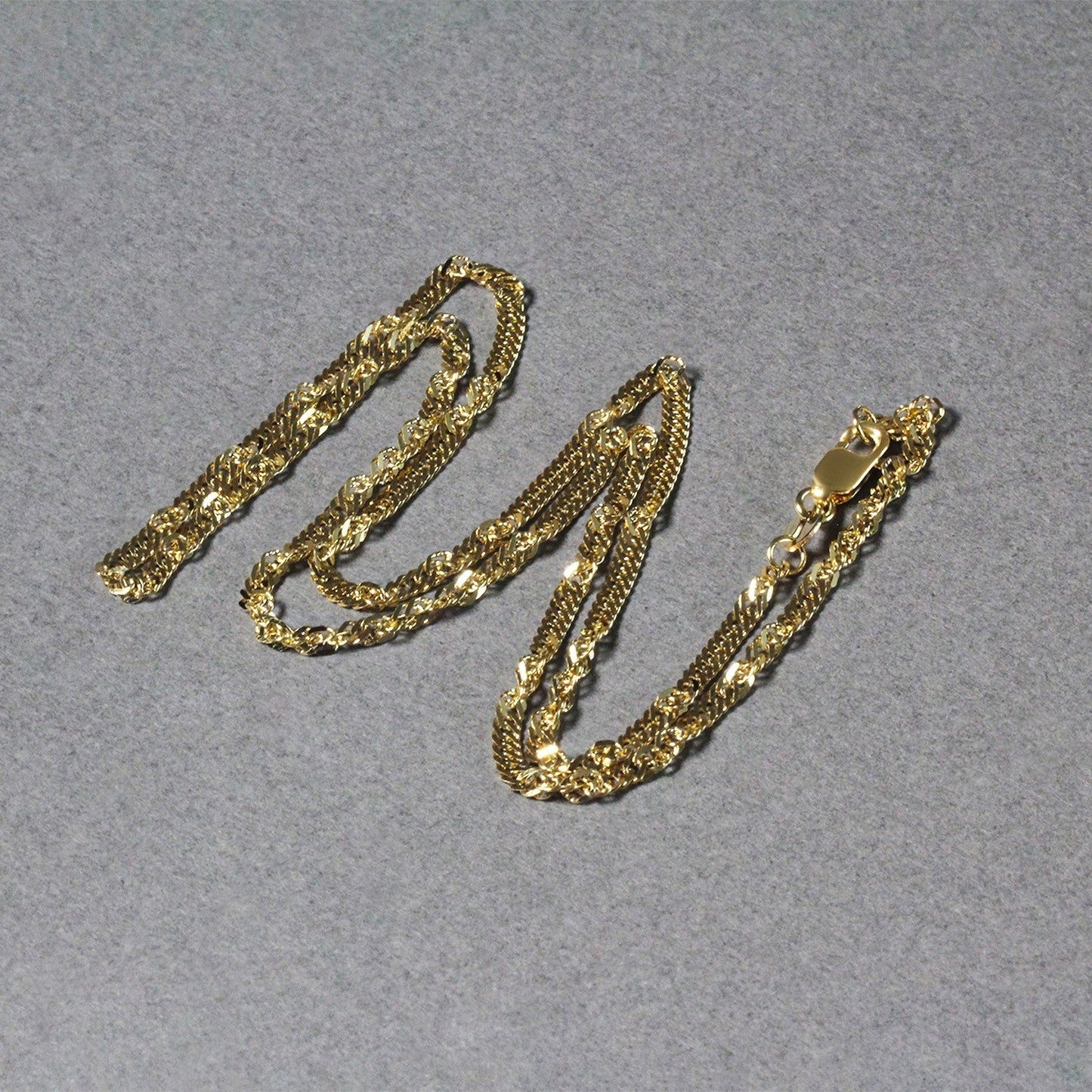2.1mm 14k Yellow Gold Singapore Chain Bids.com