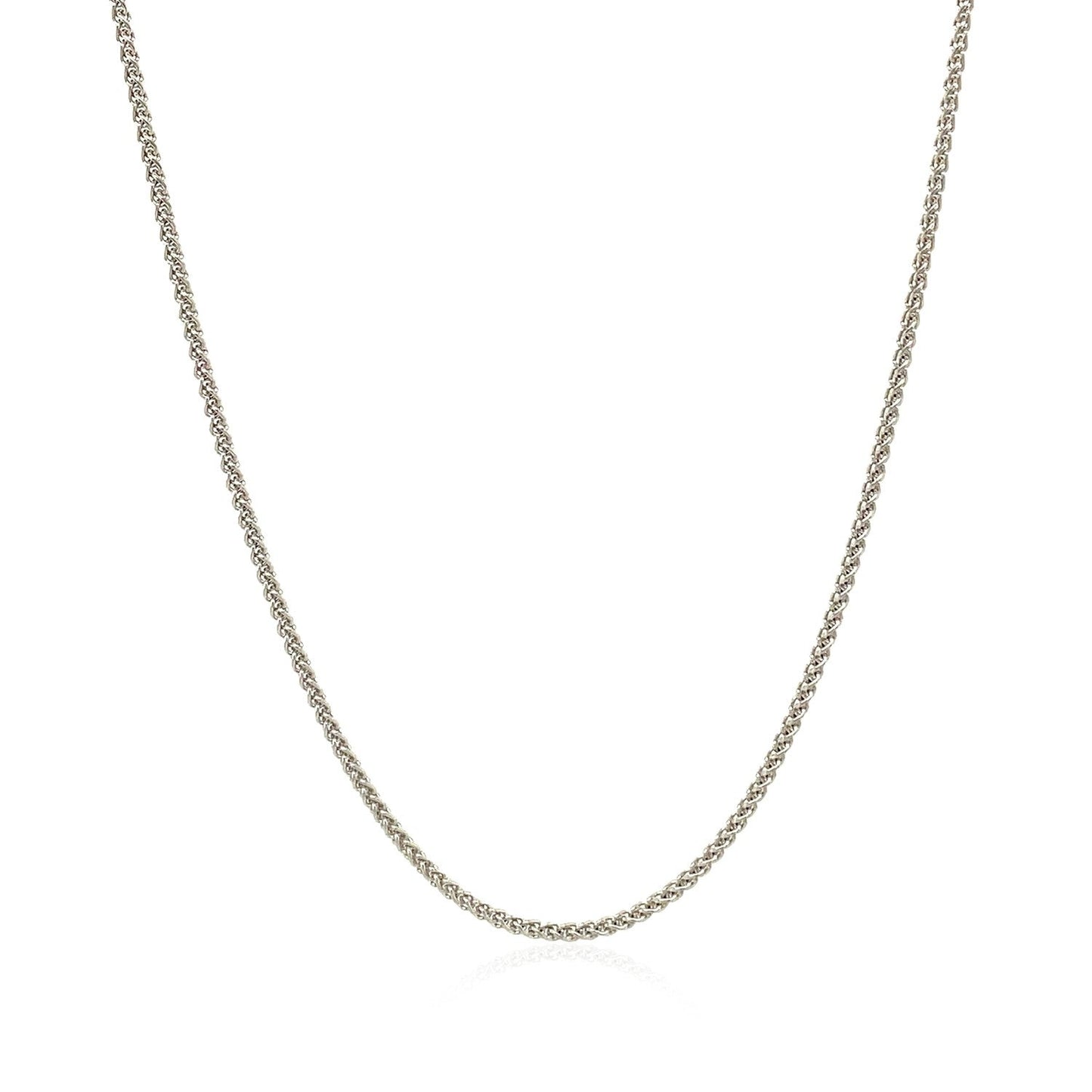 18k White Gold Round Wheat Chain 1.4mm Bids.com