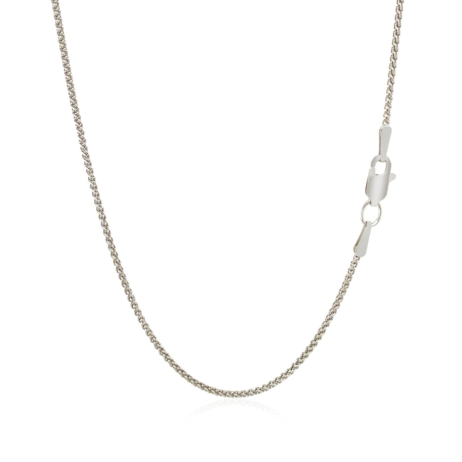 18k White Gold Round Wheat Chain 1.4mm Bids.com
