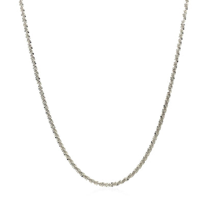 14k White Gold Sparkle Chain 1.5mm Bids.com