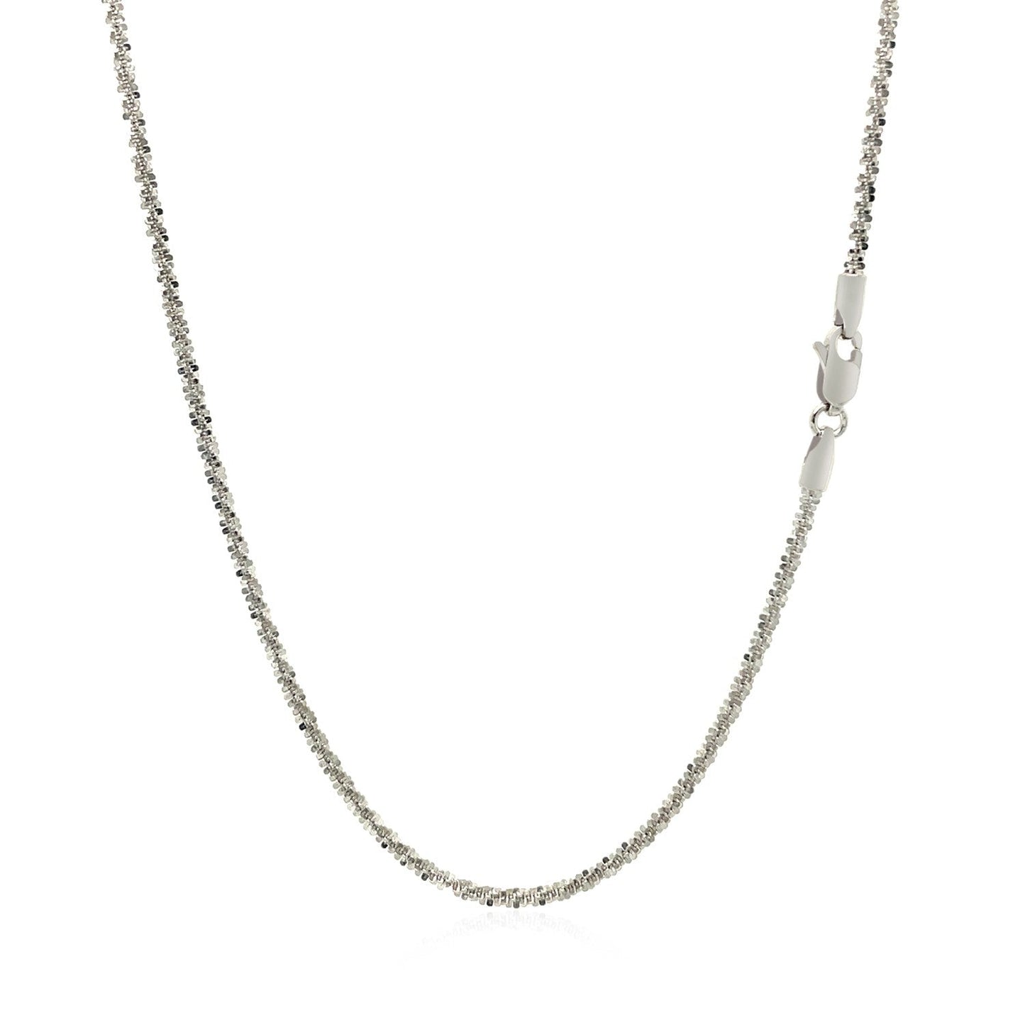 14k White Gold Sparkle Chain 1.5mm Bids.com