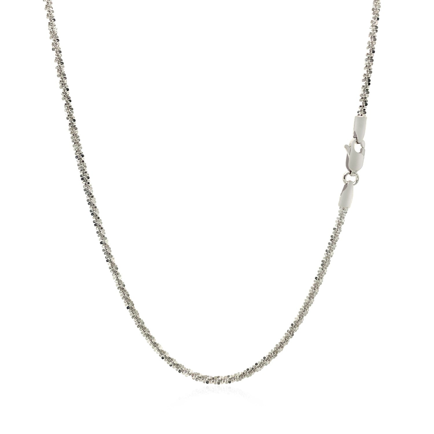 14k White Gold Sparkle Chain 1.5mm Bids.com